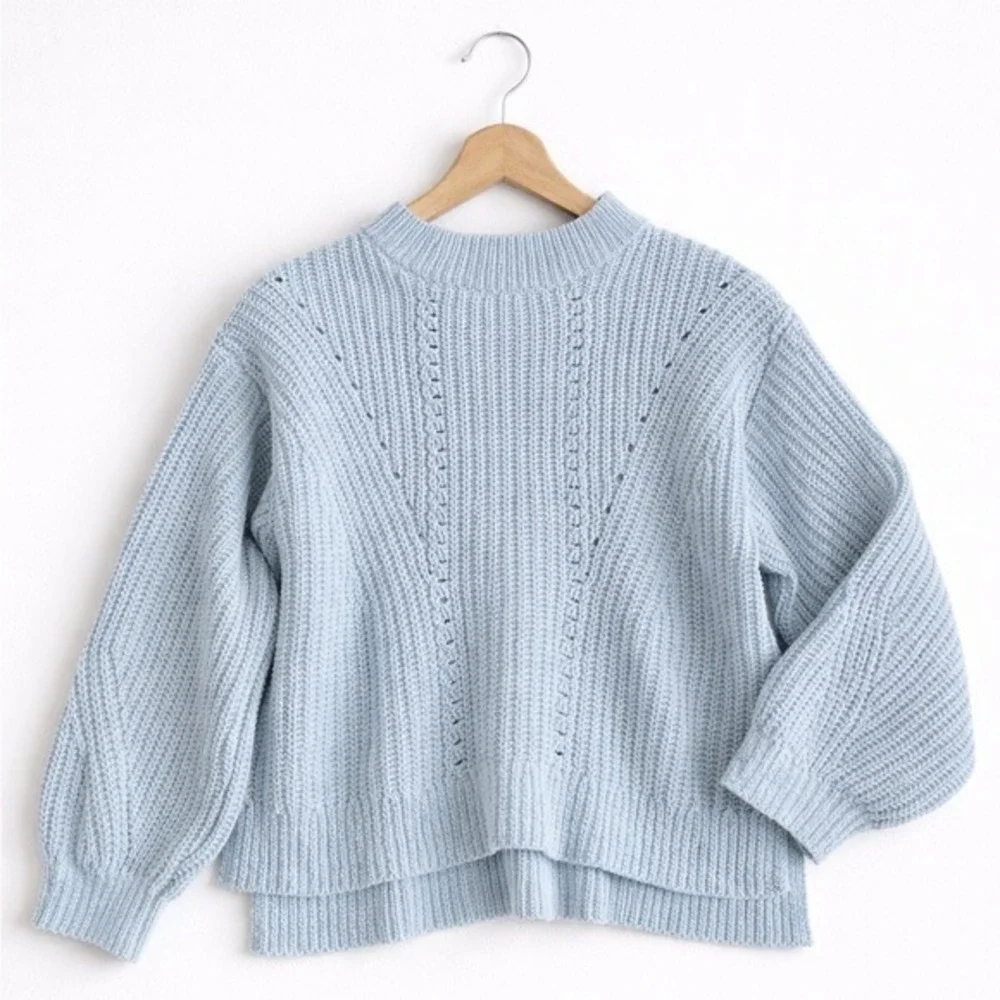 Old Navy Kids Light Blue Baggy Crop Sweater Large 10/12